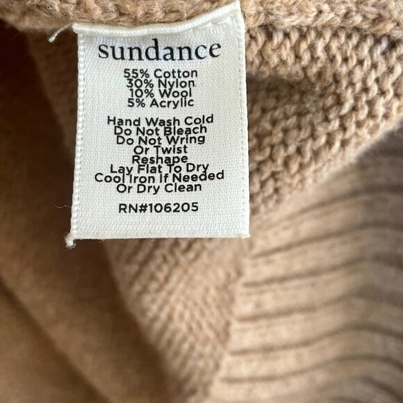 Sundance Nordic Fair Isle Sweater Cotton Wool Tan Baby Pink Crewneck Pullover XS - Picture 4 of 12